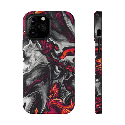 Dark Marble Swirl Phone Case – MagSafe Compatible for iPhone & Samsung Galaxy
