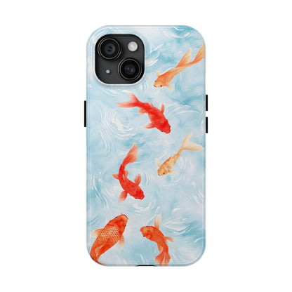 Koi Pond Painted Print for iPhone 11-15 All Sizes