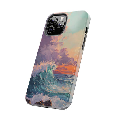 Painterly Waves Tough Phone Case - iPhone 15-11 All Sizes