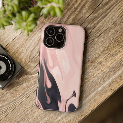 Blush Noir Ink Flow Phone Case – MagSafe Compatible for iPhone & Samsung Galaxy