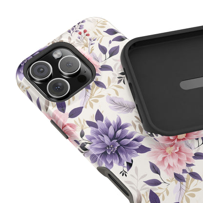 Elegant Vintage Floral Phone Case – MagSafe Compatible for iPhone & Samsung Galaxy