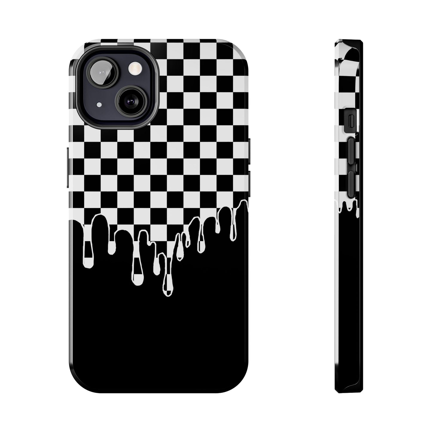 Melting Checkered Tough Case - iPhone 15-11 All Sizes