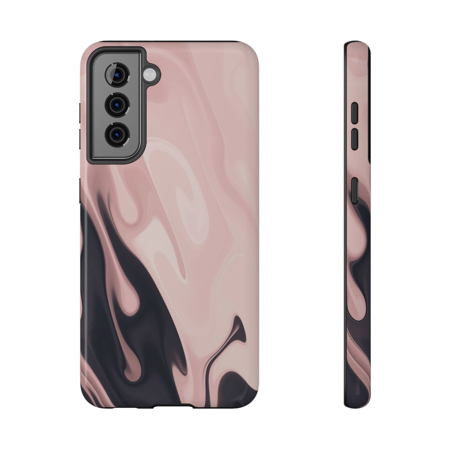 Blush Noir Ink Flow Phone Case – MagSafe Compatible for iPhone & Samsung Galaxy