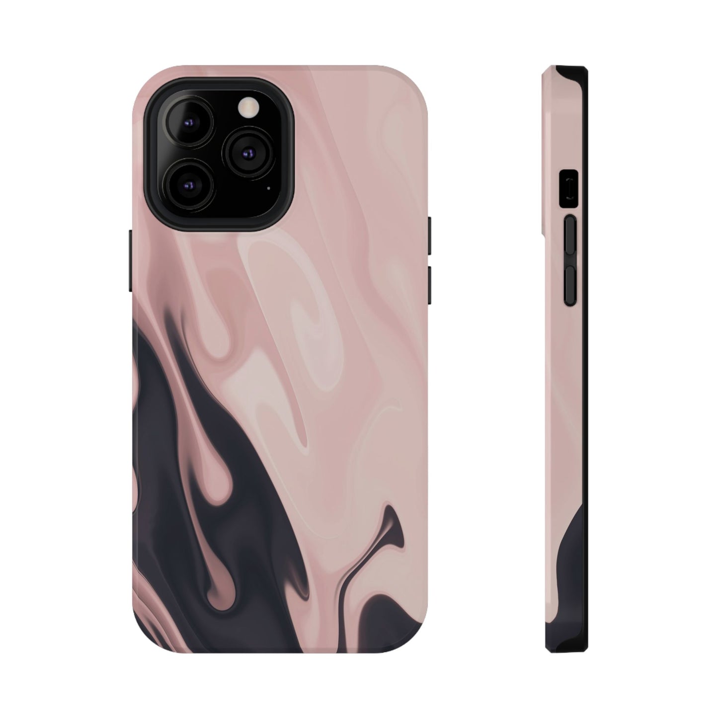 Blush Noir Ink Flow Phone Case – MagSafe Compatible for iPhone & Samsung Galaxy