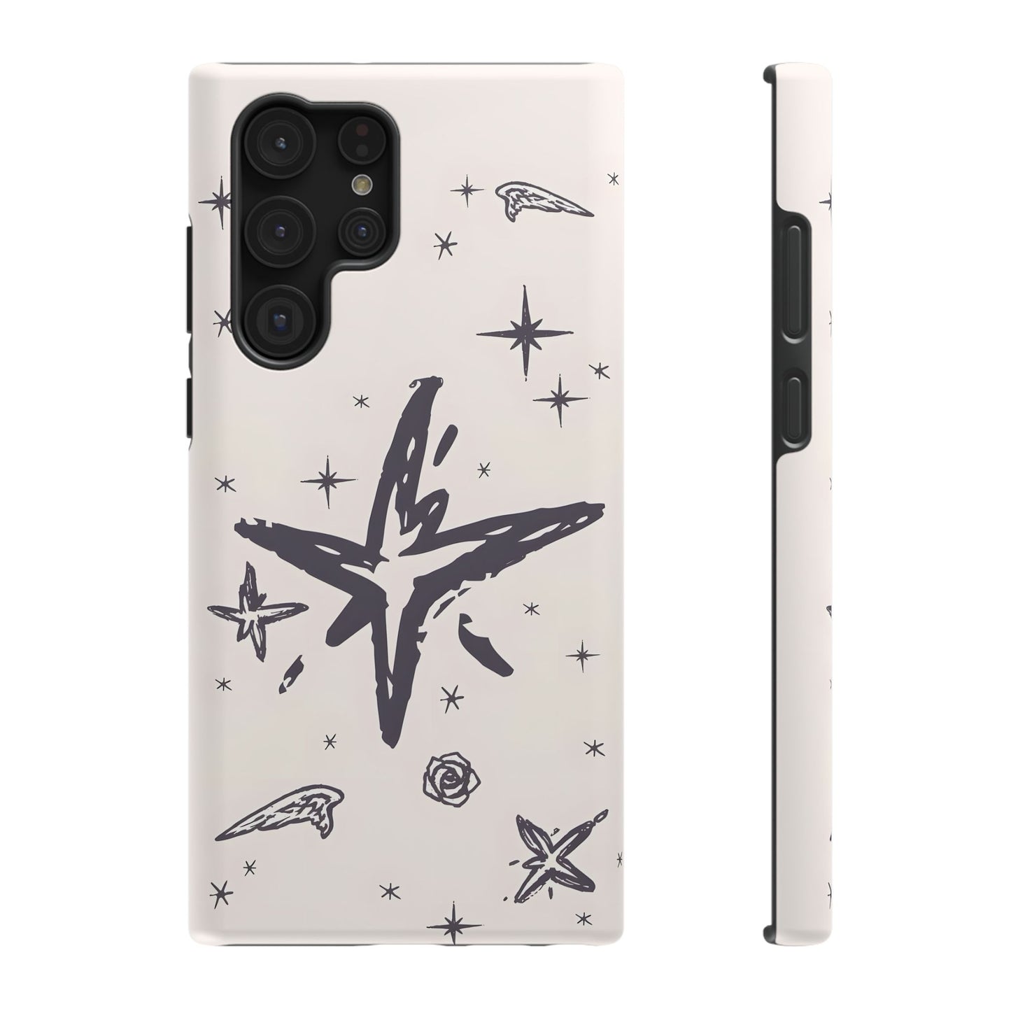 Sketch Star Doodle Phone Case – MagSafe Compatible for iPhone & Samsung Galaxy