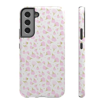 Soft Pink Petal Pattern Phone Case – MagSafe Compatible for iPhone & Samsung Galaxy