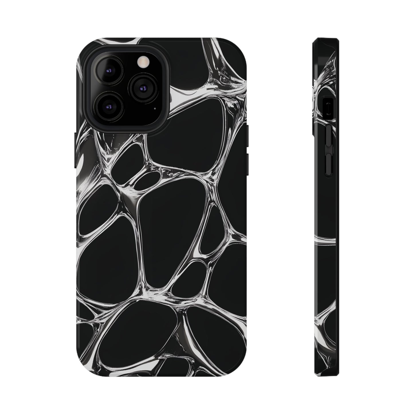 Liquid Metal Abstract Phone Case – MagSafe Compatible for iPhone & Samsung Galaxy