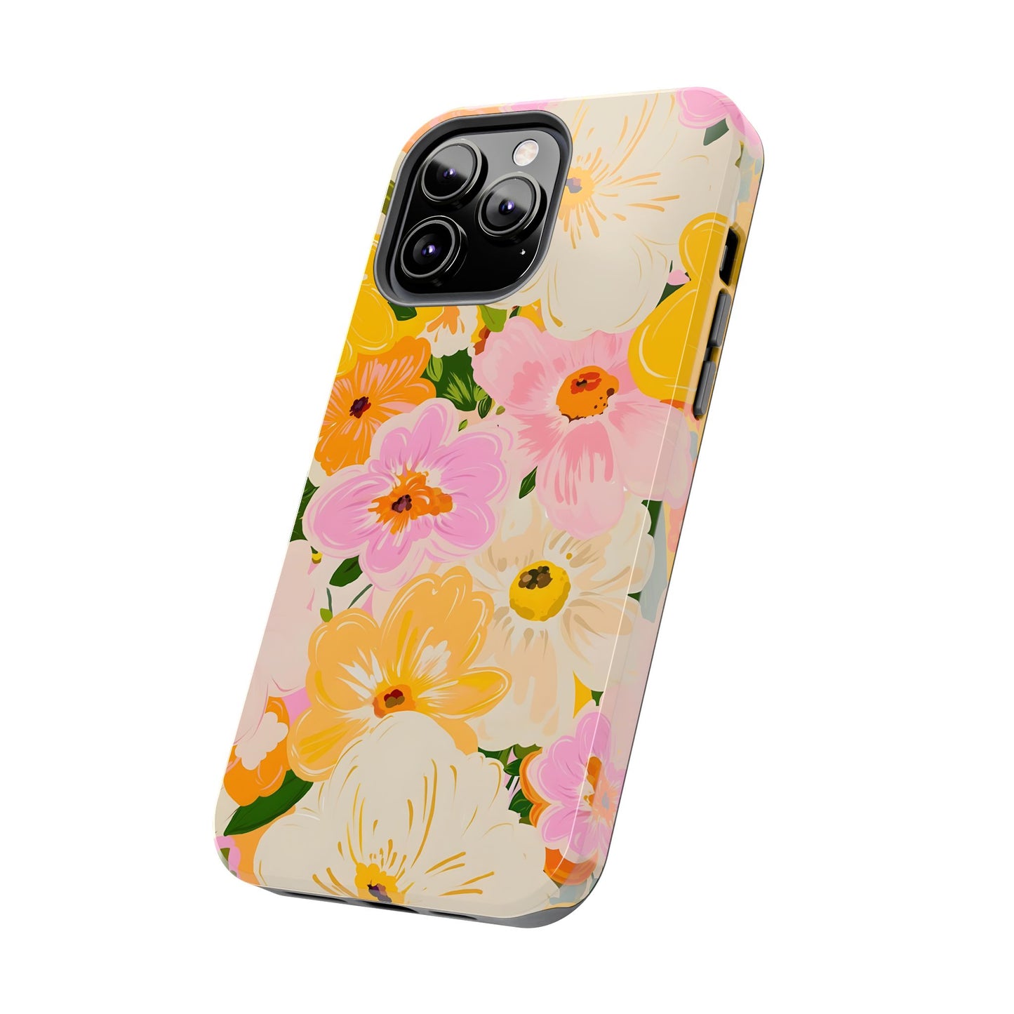 Pink & Yellow Floral iPhone Case - iPhone 15-11 All Sizes