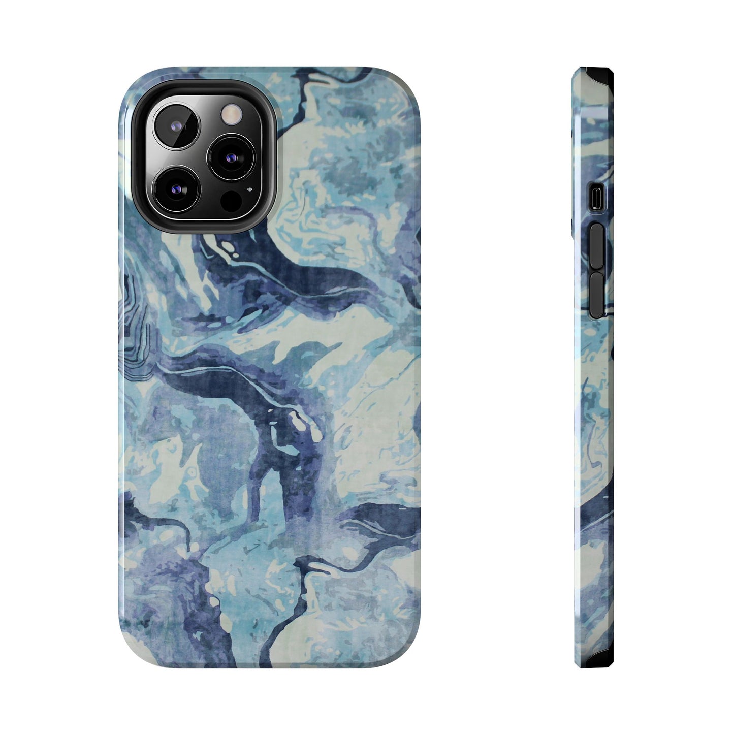 Blue Marble Abstract iPhone Case –  iPhone 16-11 All Sizes - MagSafe Compatible