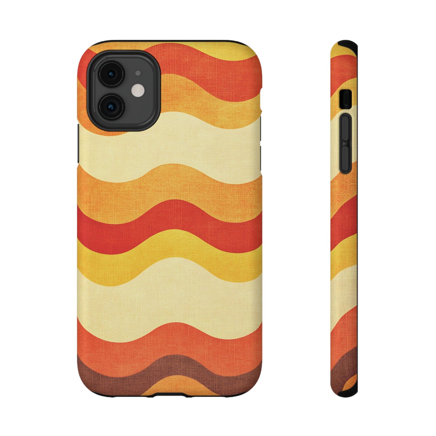 Retro Sunset Waves Phone Case – MagSafe Compatible for iPhone & Samsung Galaxy
