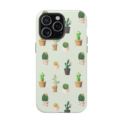 Desert Bloom Cactus Phone Case – Cute Succulent Print, MagSafe Compatible for iPhone & Samsung Galaxy