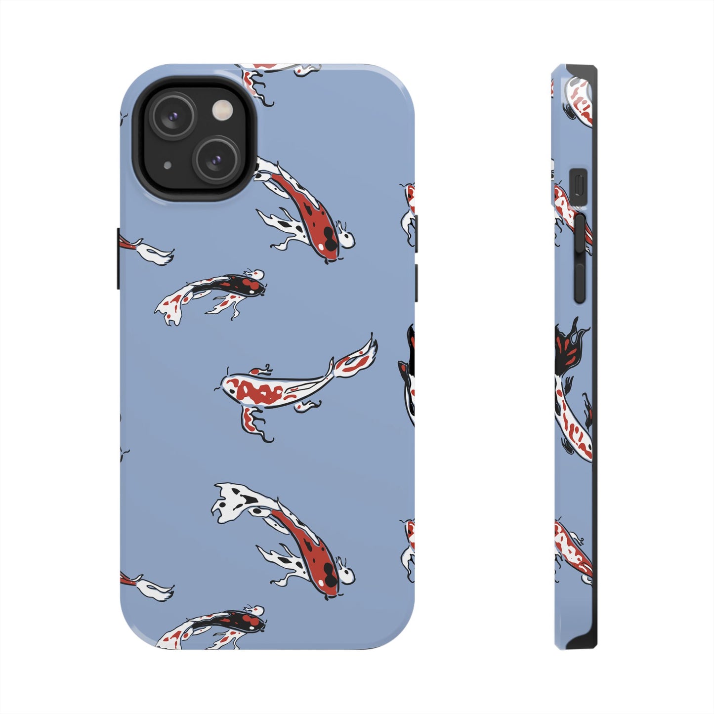 Minimalistic Chinese Koi Fish Painting for iPhone 11-15 All Sizes