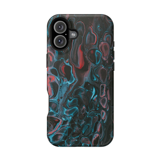 Dark Abyss Iridescent Texture Phone Case – MagSafe Compatible for iPhone & Samsung Galaxy