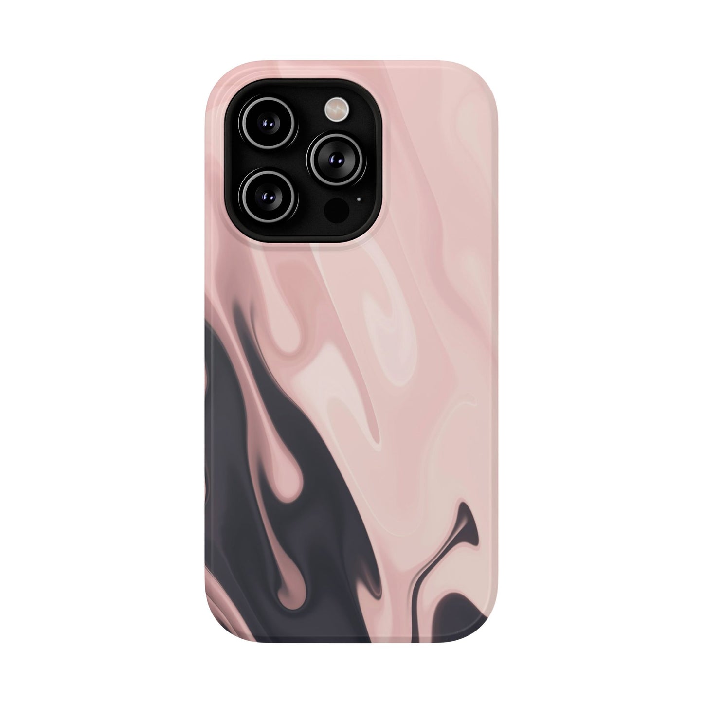 Blush Noir Ink Flow Phone Case – MagSafe Compatible for iPhone & Samsung Galaxy