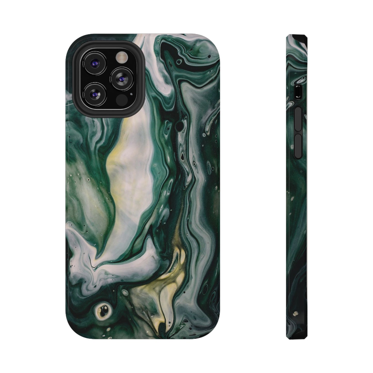 Mystic Forest Marble Swirl Phone Case – MagSafe Compatible for iPhone & Samsung Galaxy