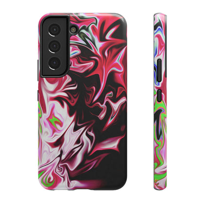 Red & Black Abstract Marble Phone Case – MagSafe Compatible for iPhone & Samsung Galaxy