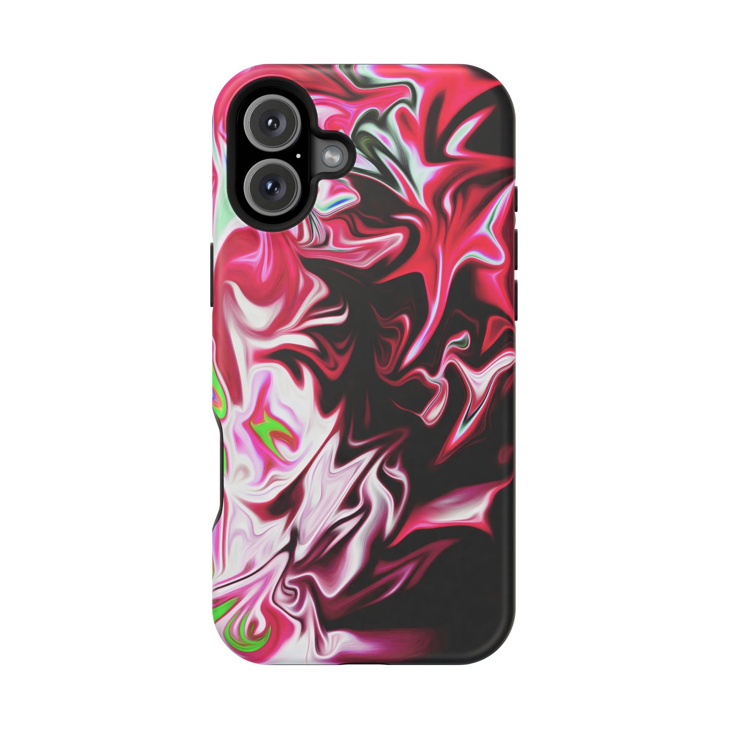 Red & Black Abstract Marble Phone Case – MagSafe Compatible for iPhone & Samsung Galaxy