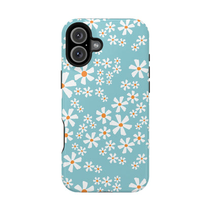 Vintage Daisy Field Phone Case – MagSafe Compatible for iPhone & Samsung Galaxy