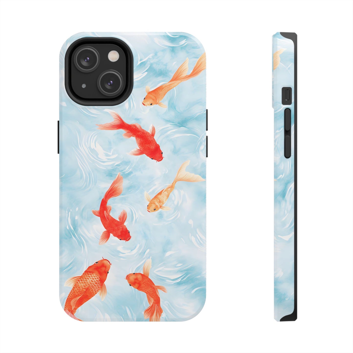 Koi Pond Painted Print for iPhone 11-15 All Sizes