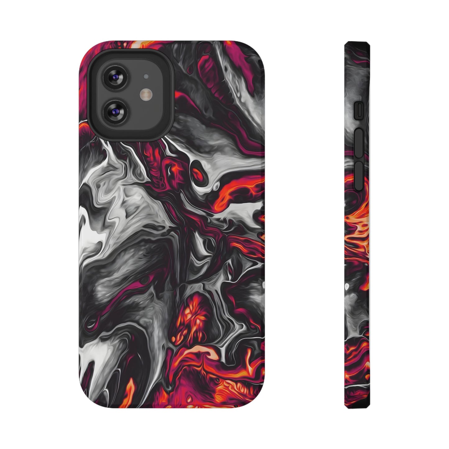 Dark Marble Swirl Phone Case – MagSafe Compatible for iPhone & Samsung Galaxy