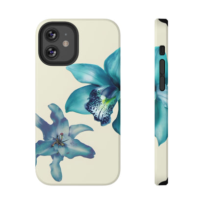 Blue Orchid Floral Phone Case – MagSafe Compatible for iPhone & Samsung Galaxy