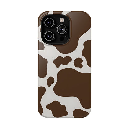 Brown Cow Print Phone Case – MagSafe Compatible for iPhone & Samsung Galaxy