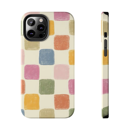 Pastel Checkered Tough Phone Case - iPhone 15-11 All Sizes