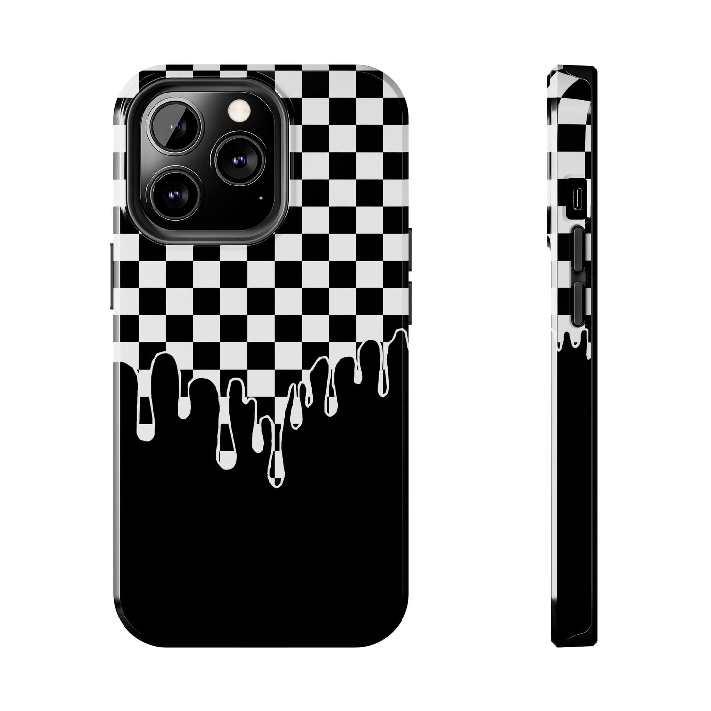 Melting Checkered Tough Case - iPhone 15-11 All Sizes