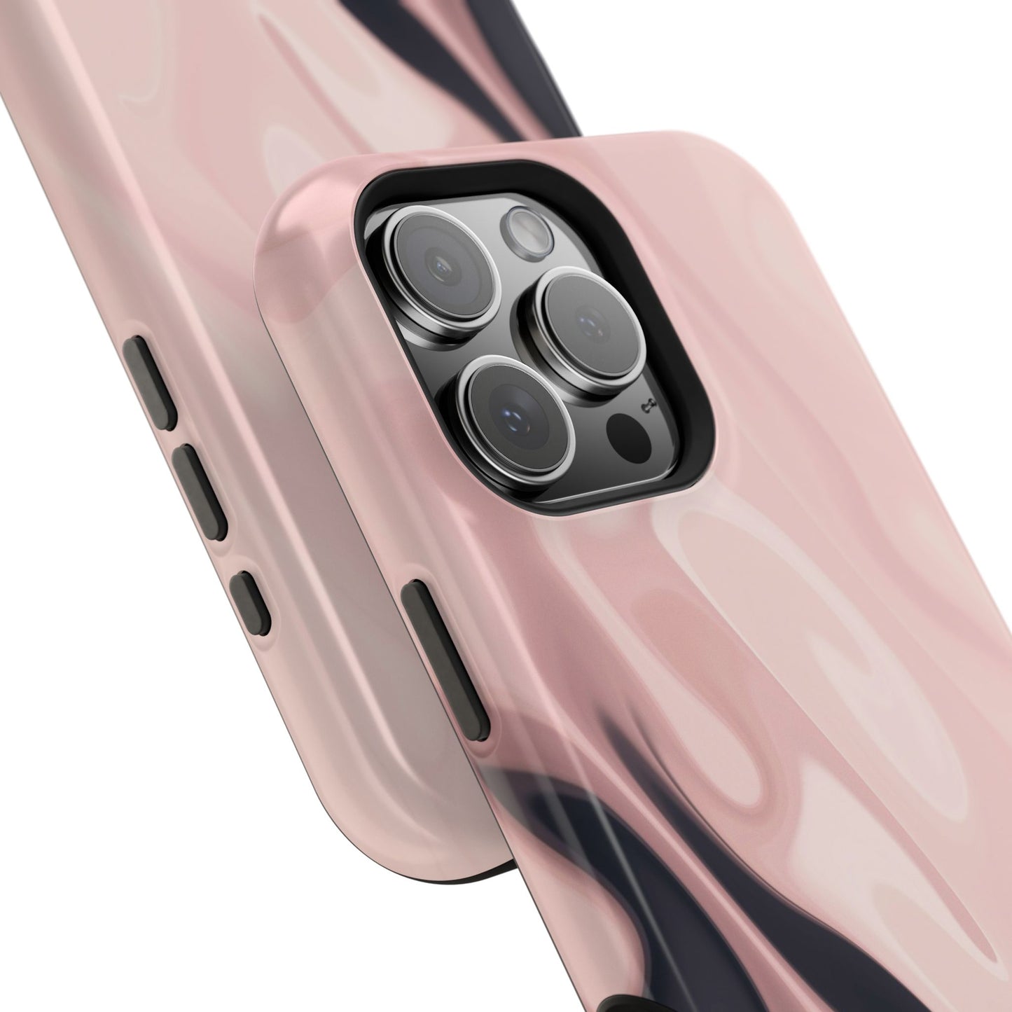 Blush Noir Ink Flow Phone Case – MagSafe Compatible for iPhone & Samsung Galaxy