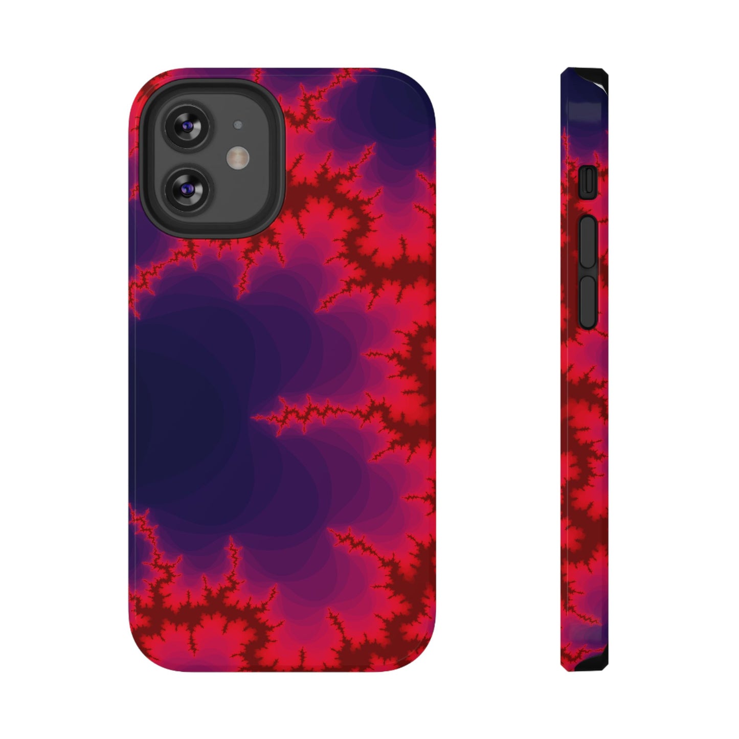 Neon Fractal Lightning Phone Case – MagSafe Compatible for iPhone & Samsung Galaxy