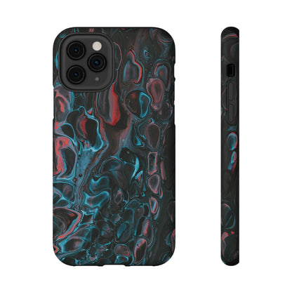 Dark Abyss Iridescent Texture Phone Case – MagSafe Compatible for iPhone & Samsung Galaxy
