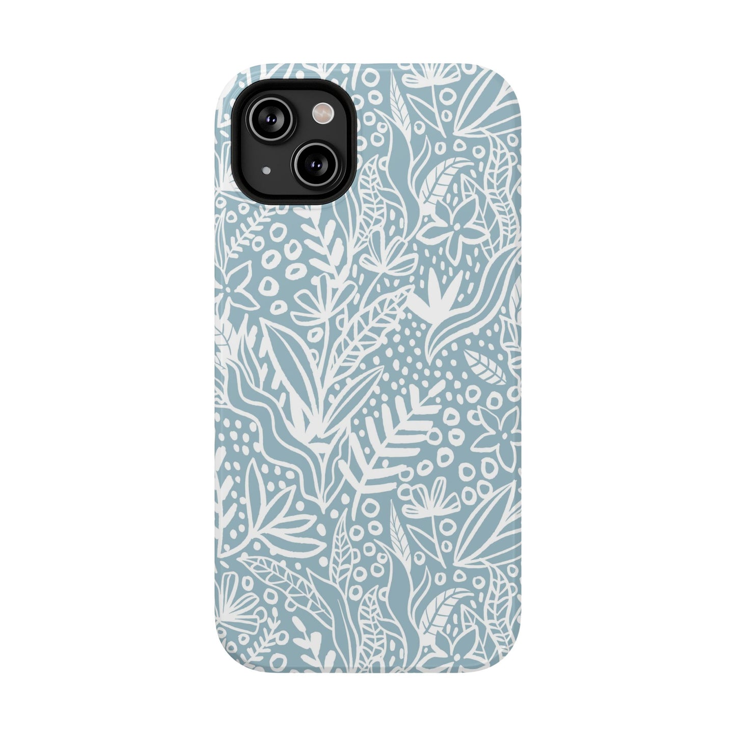 Boho Botanical Doodle Phone Case – MagSafe Compatible for iPhone & Samsung Galaxy