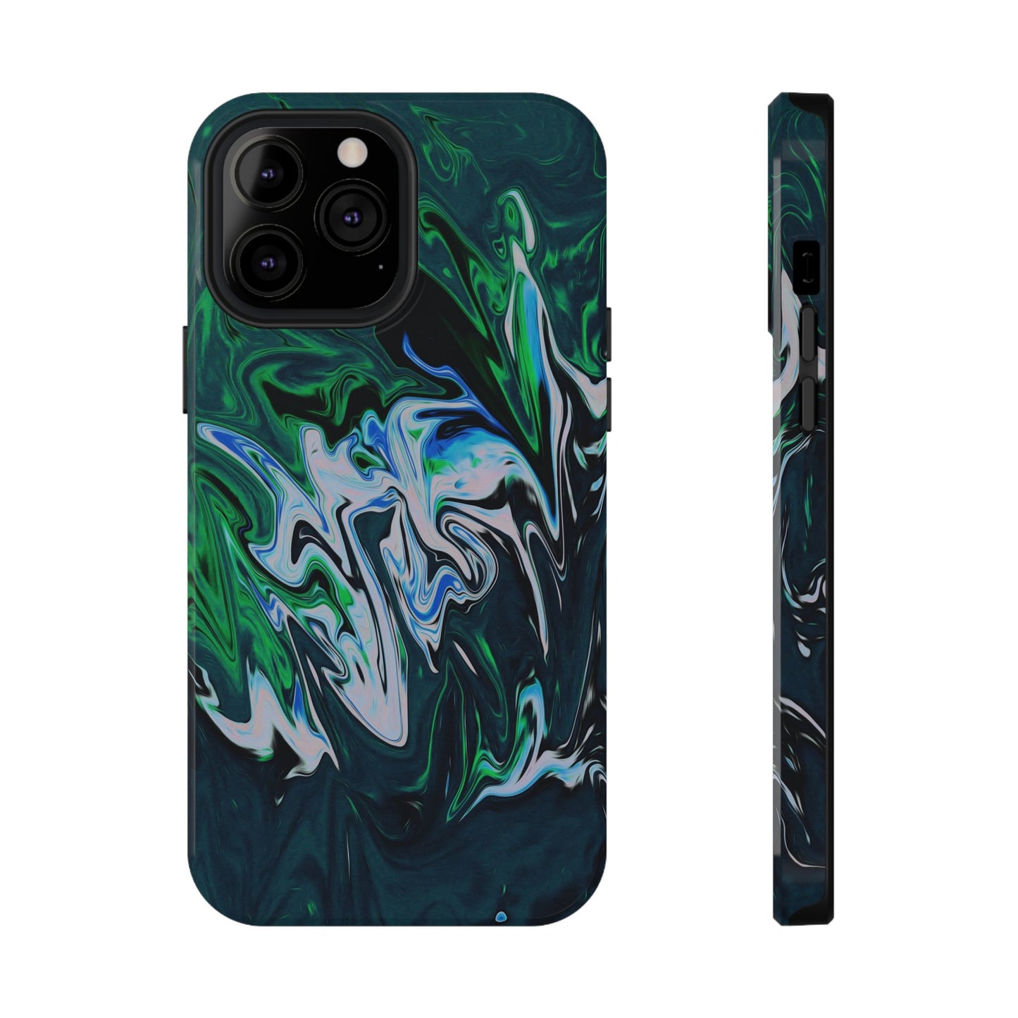 Prismatic Holographic Swirl Phone Case – MagSafe Compatible for iPhone & Samsung Galaxy