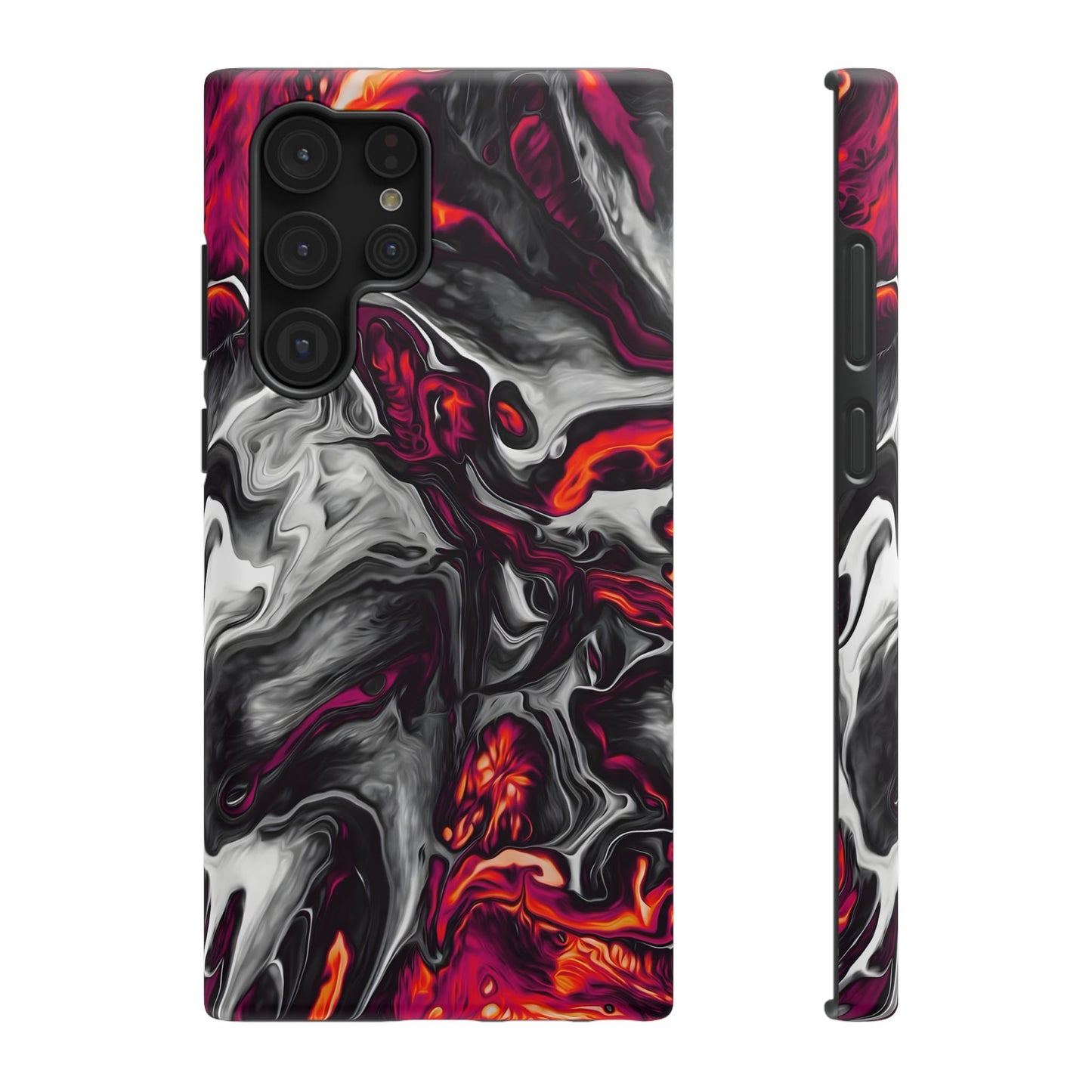 Dark Marble Swirl Phone Case – MagSafe Compatible for iPhone & Samsung Galaxy