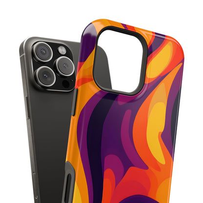 Fiery Abstract Swirls Phone Case – MagSafe Compatible for iPhone & Samsung Galaxy