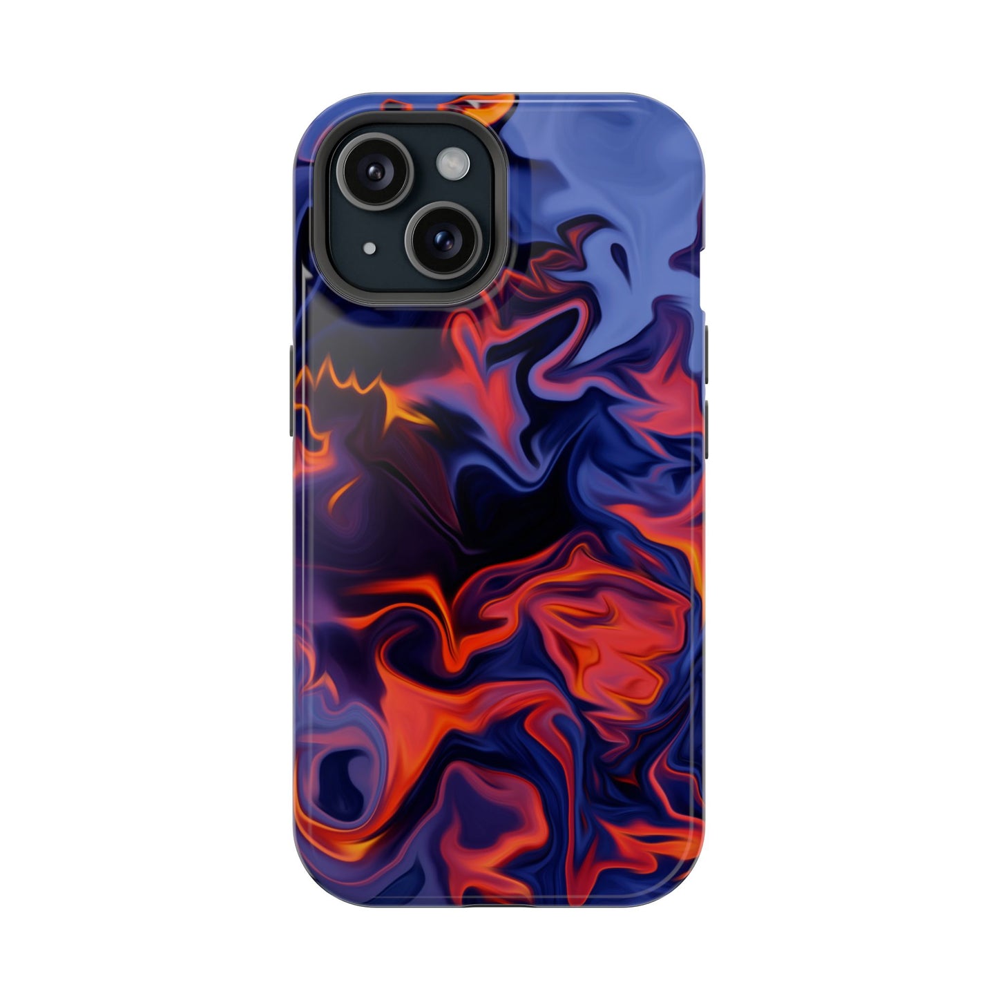 Fiery Swirl Abstract Phone Case – MagSafe Compatible for iPhone & Samsung Galaxy
