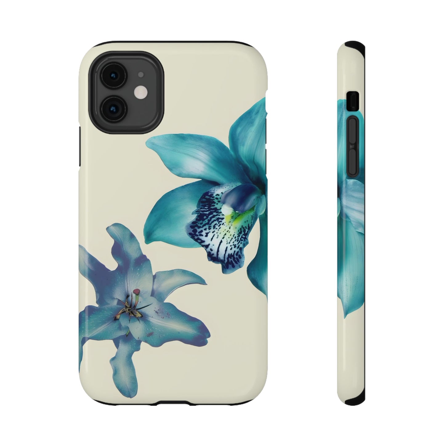 Blue Orchid Floral Phone Case – MagSafe Compatible for iPhone & Samsung Galaxy