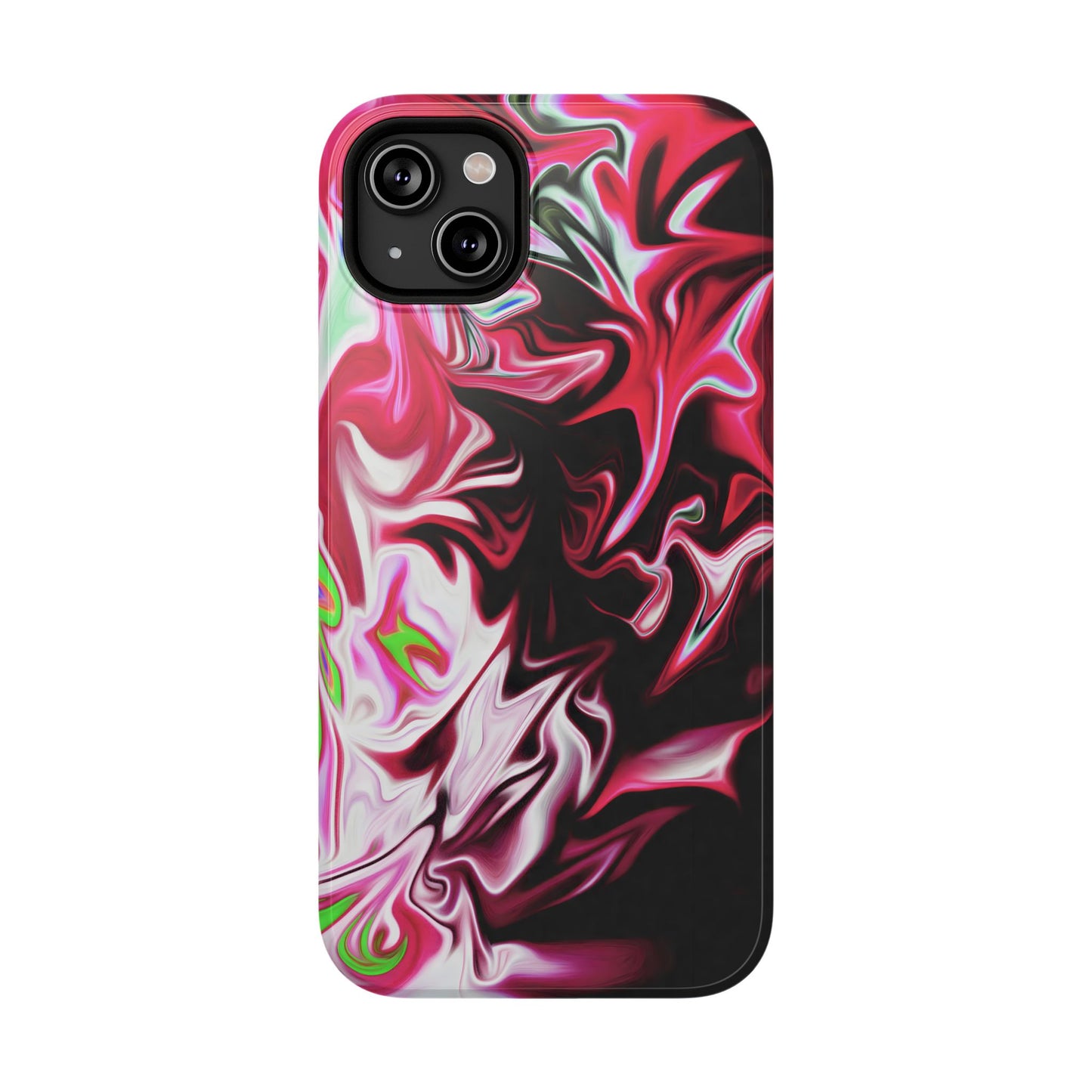 Red & Black Abstract Marble Phone Case – MagSafe Compatible for iPhone & Samsung Galaxy