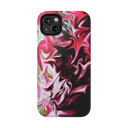 Red & Black Abstract Marble Phone Case – MagSafe Compatible for iPhone & Samsung Galaxy