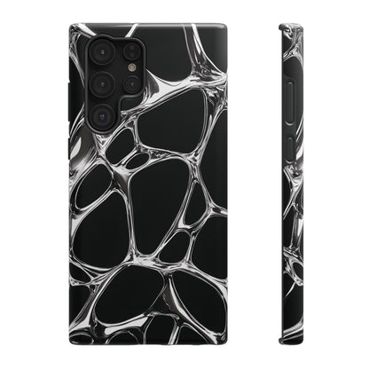 Liquid Metal Abstract Phone Case – MagSafe Compatible for iPhone & Samsung Galaxy