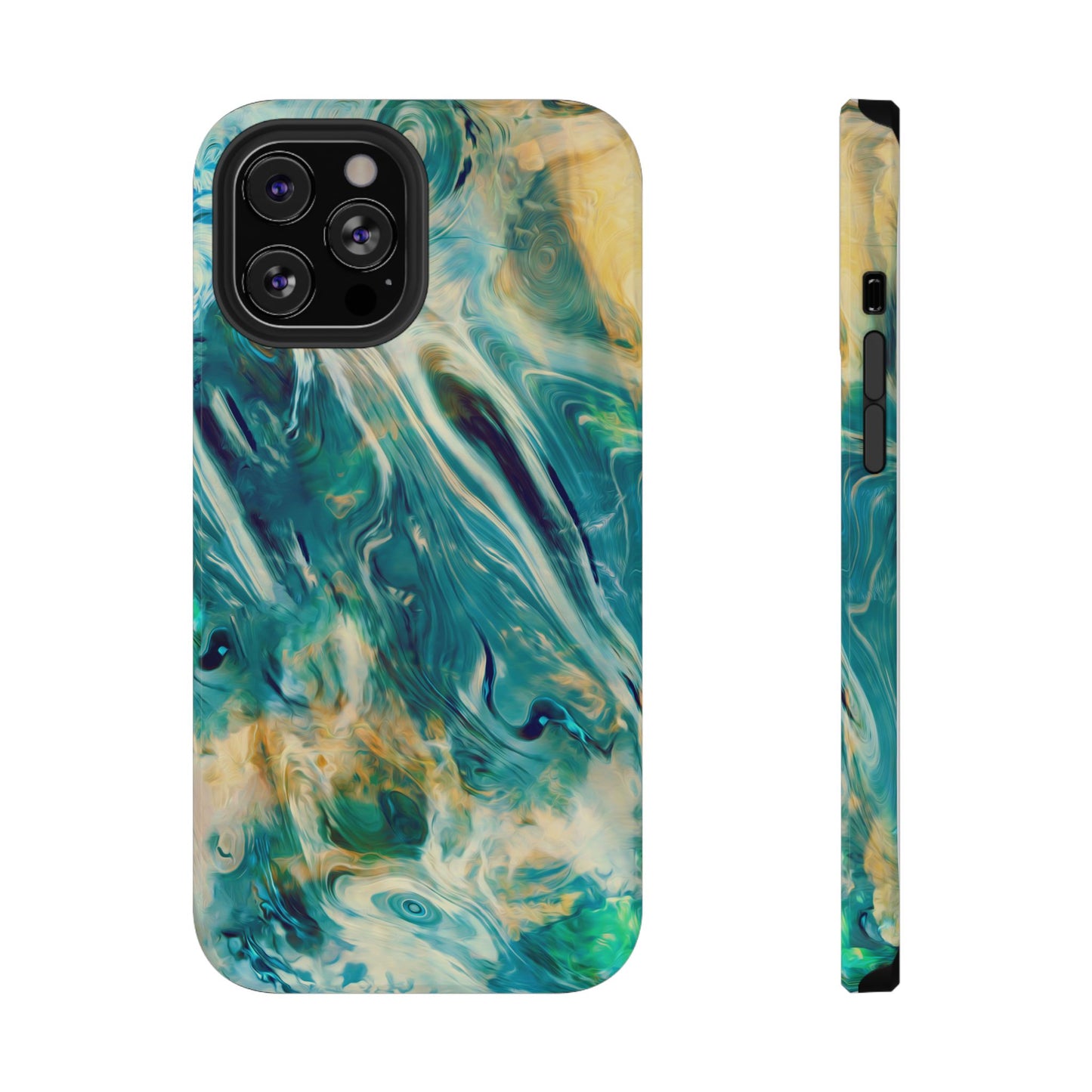 Oceanic Flow Abstract Phone Case – MagSafe Compatible for iPhone & Samsung Galaxy