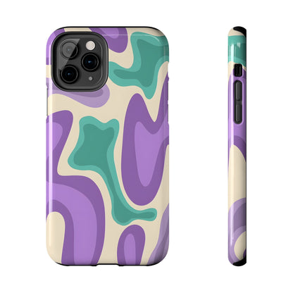 Purple And Turquoise Tough iPhone Case - iPhone 15-11 All Sizes