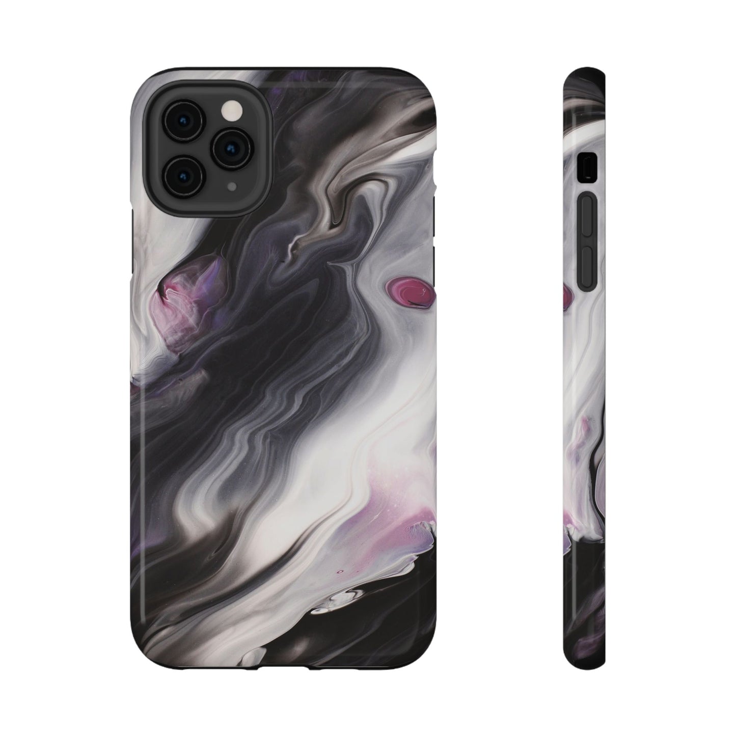 Galaxy Smoke Noir Marble Phone Case – MagSafe Compatible for iPhone & Samsung Galaxy