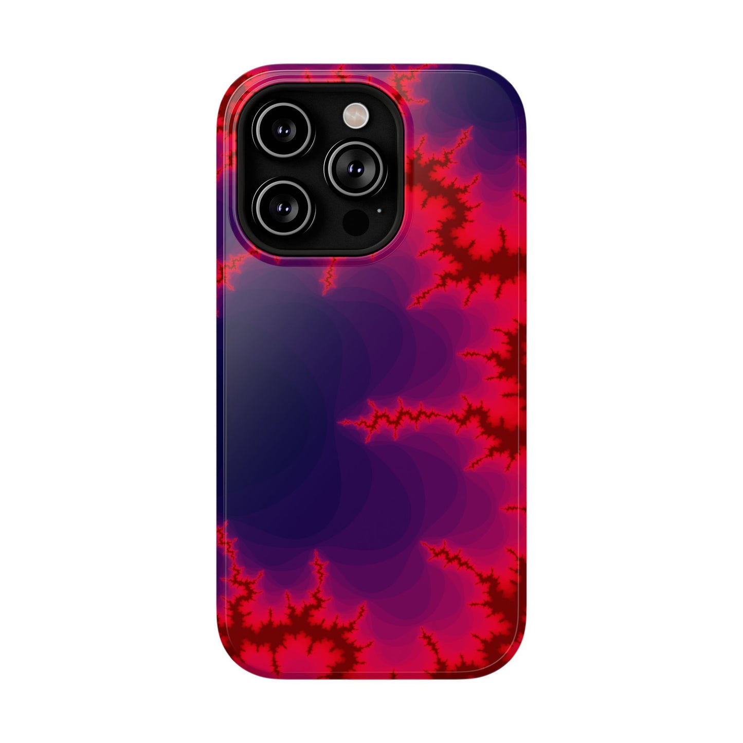 Neon Fractal Lightning Phone Case – MagSafe Compatible for iPhone & Samsung Galaxy