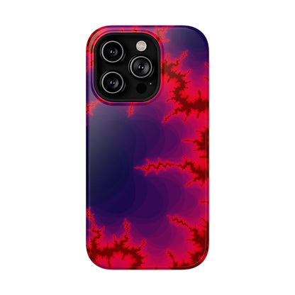Neon Fractal Lightning Phone Case – MagSafe Compatible for iPhone & Samsung Galaxy