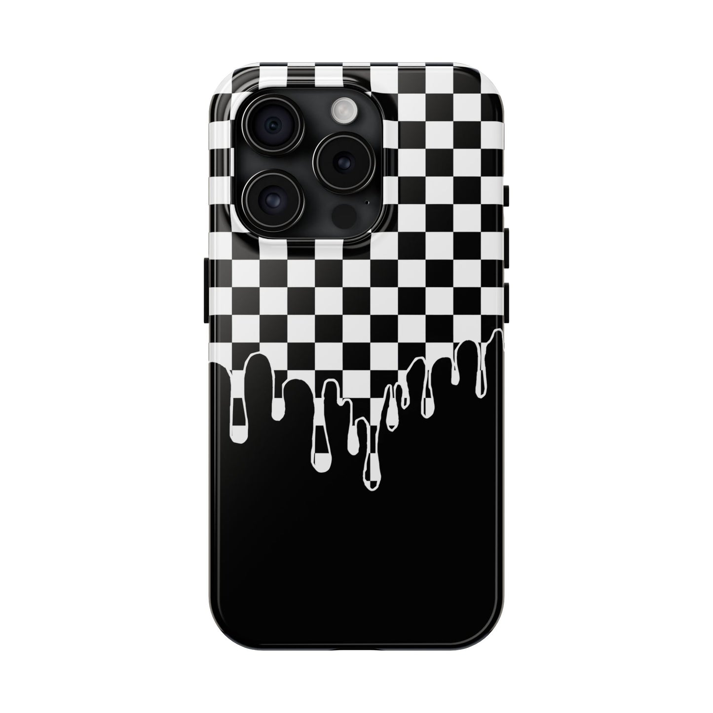 Melting Checkered Tough Case - iPhone 15-11 All Sizes