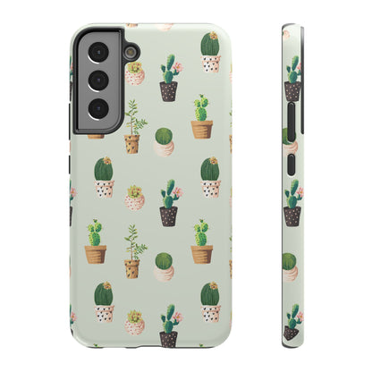 Desert Bloom Cactus Phone Case – Cute Succulent Print, MagSafe Compatible for iPhone & Samsung Galaxy