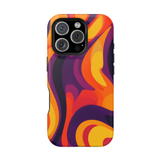 Fiery Abstract Swirls Phone Case – MagSafe Compatible for iPhone & Samsung Galaxy