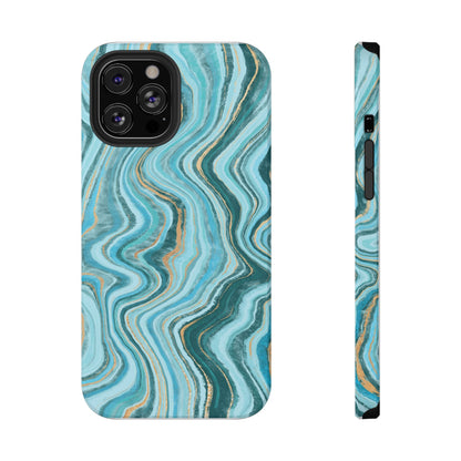 Ocean Agate Swirl Phone Case – MagSafe Compatible for iPhone & Samsung Galaxy