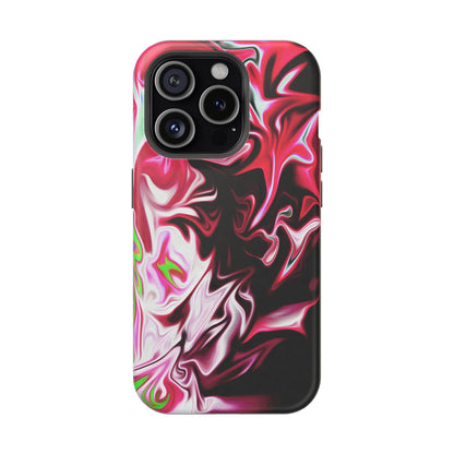 Red & Black Abstract Marble Phone Case – MagSafe Compatible for iPhone & Samsung Galaxy